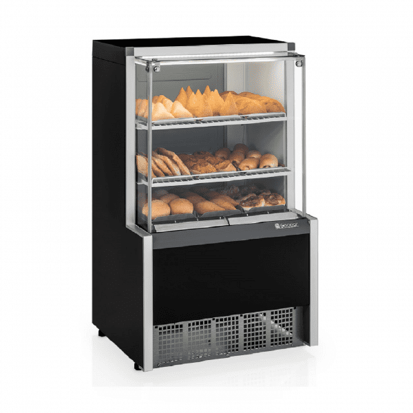 Vitrine estufa com bandejas -  Preto